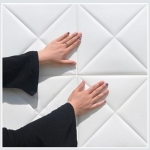 Revestimientos Adhesivo Panel 3d Blanco Dormitorio Living - Imagen 5