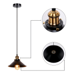 Lampara De Techo Retro Industrial Vintage Decorativa 22cm Estructura Negro - Imagen 2
