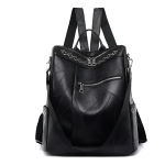 Cartera Mochila Urbana En Cuero Pu Bolsillo Externos - Imagen 5