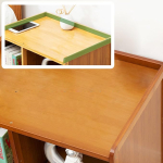 Mesa De Luz Dormitorio Con Tres Cajones Espacio Para Libros - Imagen 4