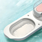 Bebedero Portatil Para Mascotas Dispensador Retráctil Color Gris - Imagen 3