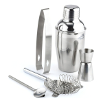 Set 5 Piezas Juego Cocteleria Barman Acero Inoxidable Color Metálico - Imagen 9