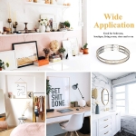 Bandeja Circular Dorada Nórdica Espejada Decorativa Grande - Imagen 5