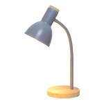 Lampara De Escritorio Nordica En Metal Y Madera - Flexible - Imagen 4