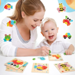 Puzzle Infantil En Madera Piezas Grandes - Elefante - Imagen 3