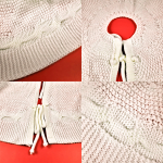 Falda Árbol De Navidad Tejida Trenzada 62cm Color Beige - Imagen 4