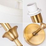 Lampara Aplique De Pared Recta Candelabro Elegante Moderna Estructura Dorado - Imagen 4