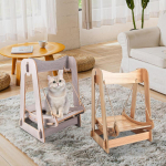 Hamaca Para Gatos De Madera Cama Mascota - Imagen 13