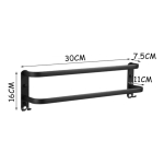 Soporte Para Toallas Repasador Toallero Baño Cocina Aluminio - Imagen 5