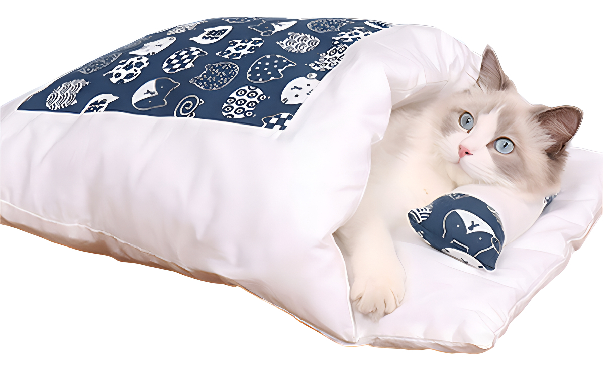 D_794043-MLA96424286579_102025-F.jpg Almohadon Cama Cucha Para Mascotas Cuna Gatos O Perros Color Azul - Imagen 1