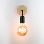 Pack X2 Aplique Metal Madera Nordico Vintage + Lampara - Imagen 14