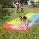 Alfombra Acuática Deslizadora Doble Con Agua Tobogan Piscina - Imagen 2