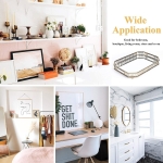 Bandeja Rectangular Dorada Nórdica Espejada Deco Grande - Imagen 5