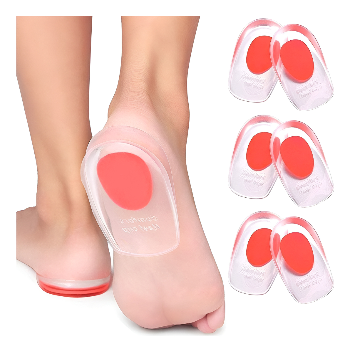 D_796951-MLU95946016345_102025-F.jpg Talonera De Gel Silicona Deporte Trabajo Punto Rojo Y Azul - Imagen 1