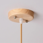 Lampara Colgante De Techo Bambu 36cm X 18cm - Imagen 4