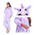 Pijama Unicornio Para Adulto Invierno Talles M L - Imagen 3
