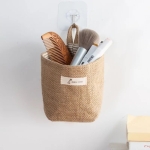 Bolsa Cesto De Tela Lino Para Almacenar Objetos Colgante - Imagen 7