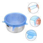 Set X 6 Tapas De Alimentos Re Utilizables Silicona Universal - Imagen 5
