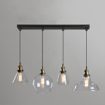 Lampara Colgante De Techo Con Pantallas De Vidrio Elegante - Imagen 3