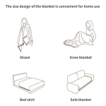 Manta Grande De Lana Abrigo Invierno Cómoda Cama Sofá - Imagen 12