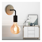 Pack X2 Aplique Metal Madera Nordico Vintage + Lampara - Imagen 6