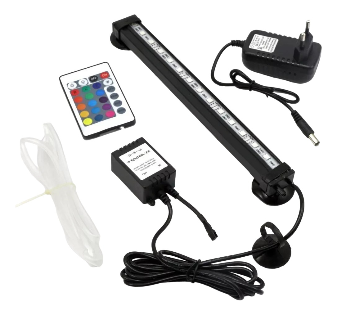 D_801095-MLU76740906032_062024-F.jpg Lampara Luz Led Rgb Sumergible Impermeable Acuario C/control - Imagen 1