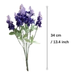 Ramo Artificial De Flores Lavanda Color Violeta Oscuro - Imagen 2