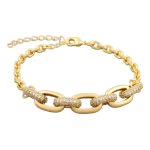 Pulsera Cadena Gruesa Eslabones Anchos Ajustable - Imagen 8