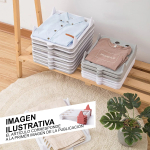 Estante Organizador De Ropa Almacenamiento Apilable Color Blanco - Imagen 3