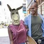 Mascara Latex Disfraz Halloween Burro - Imagen 5