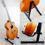 Soporte De Guitarra Plegable De Metal Color Negro - Imagen 9