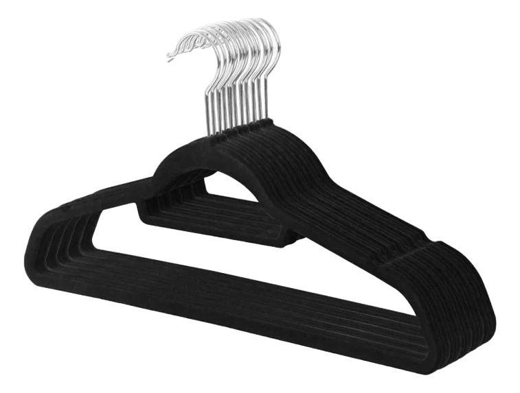 D_803809-MLU76742219018_062024-F.jpg Set X10 Perchas De Terciopelo Antideslizante Resistentes - Imagen 1