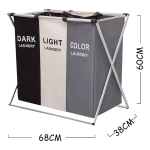 Cesto Canasto Ropa Multiuso Triple Baño Dormitorio - Imagen 3