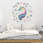 Vinilo Decorativo Infantil Unicornio Pared Niños Sticker - Imagen 2