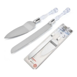 Espátula Pala + Cuchillo Para Torta Acero Inoxidable Color Plateado - Imagen 4