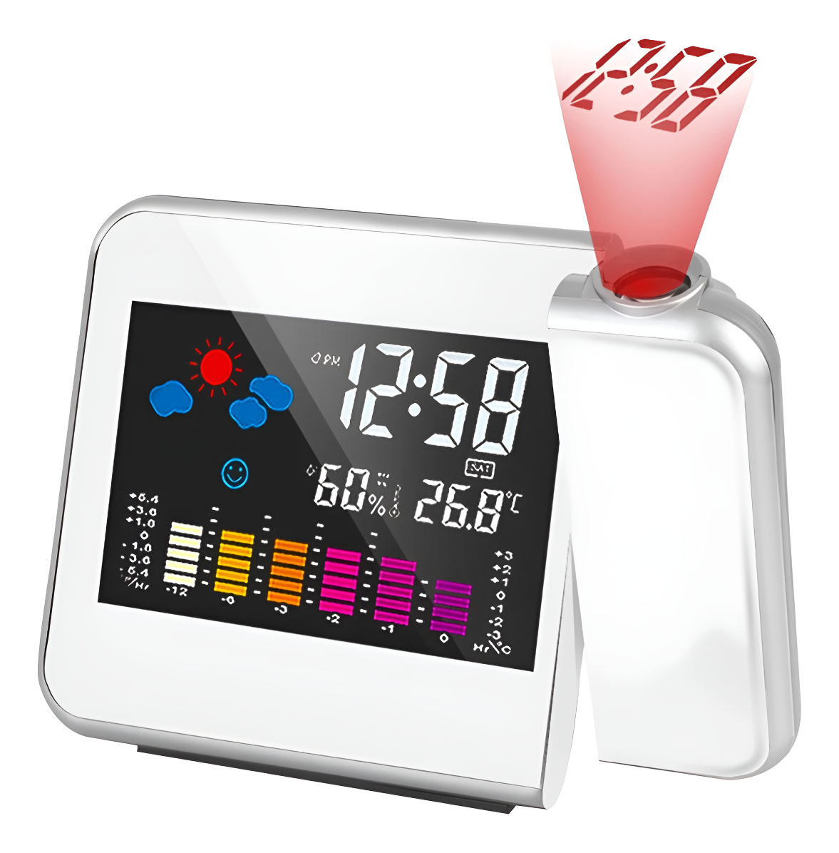 D_807215-MLU87390071844_072025-F.jpg Reloj De Sobremesa Con Laser Proyector Imagen A Pila - Imagen 1