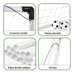 Mini Arco De Fútbol Puntería + Pelota E Inflador Color Blanco - Imagen 10