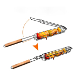 Espeto Para Asados Verduras Estilo Pincho Metal Y Madera - Imagen 3