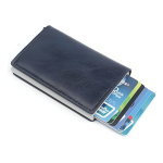 Porta Tarjetas De Metal Rfid Cuero Sintetico - Imagen 3