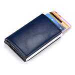 Porta Tarjetas De Metal Rfid Cuero Sintetico - Imagen 4