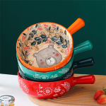 Plato Hondo Estilo Cazuela Copetin Cerámica Con Asa 15cm - Imagen 5