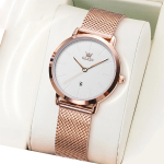 Reloj Mujer Cuadrado Cuarzo Acero Oro Rosa Resistente - Imagen 2