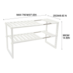 Soporte Organizador De Fregadero 2 Estantes Ajustable - Imagen 3