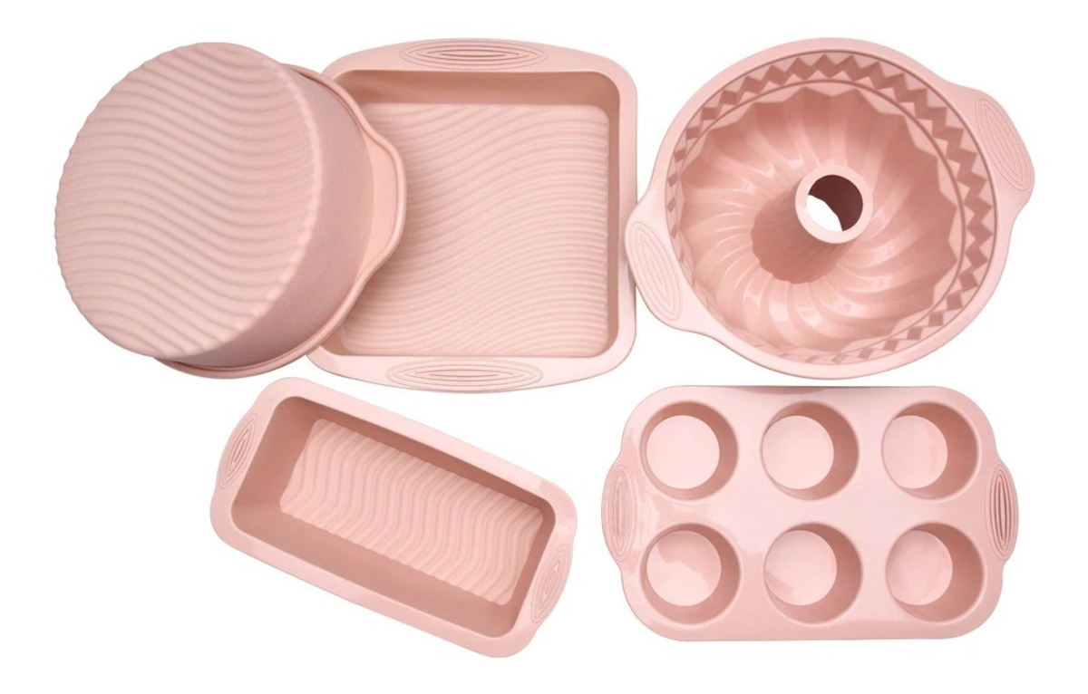 D_816545-MLU50679064662_072022-F.jpg Set X 5 Asaderas De Silicona Para Pasteleria -40º A 230º - Imagen 1