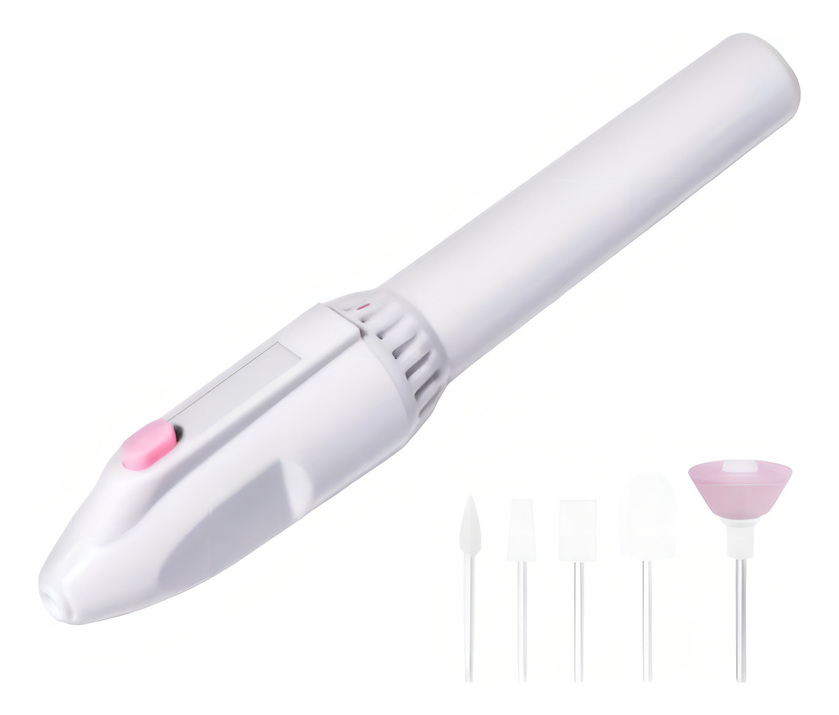 D_816609-MLA92839079677_092025-F.jpg Torno Para Uñas Cabezales Pedicura Manicura Esmalte Color Blanco - Imagen 1