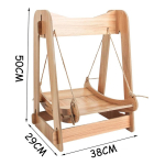 Hamaca Para Gatos De Madera Cama Mascota - Imagen 9