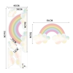 Vinilo Decorativo De Pared Arcoiris Nubes Adhesivo Sticker - Imagen 2