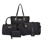 Cartera Bolso Set X 6 Piezas Premium Importado Moda Liso - Imagen 5