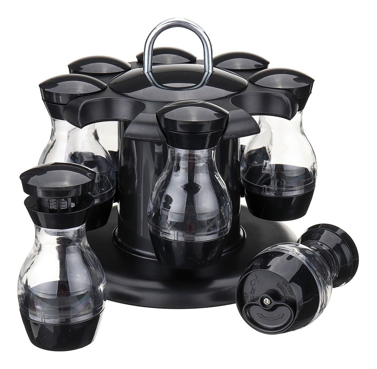 D_818954-MLU47495176815_092021-F.jpg Especiero Giratorio 8 Frascos Especias Cocina Tapa Calidad - Imagen 1