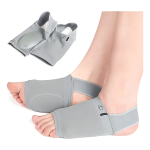 Plantales De Silicona Y Licra Plantillas Pie Plano En Par Color Gris - Imagen 3